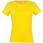 Футболка женская MISS 150, желтая с логотипом в Волгограде заказать по выгодной цене в кибермаркете AvroraStore