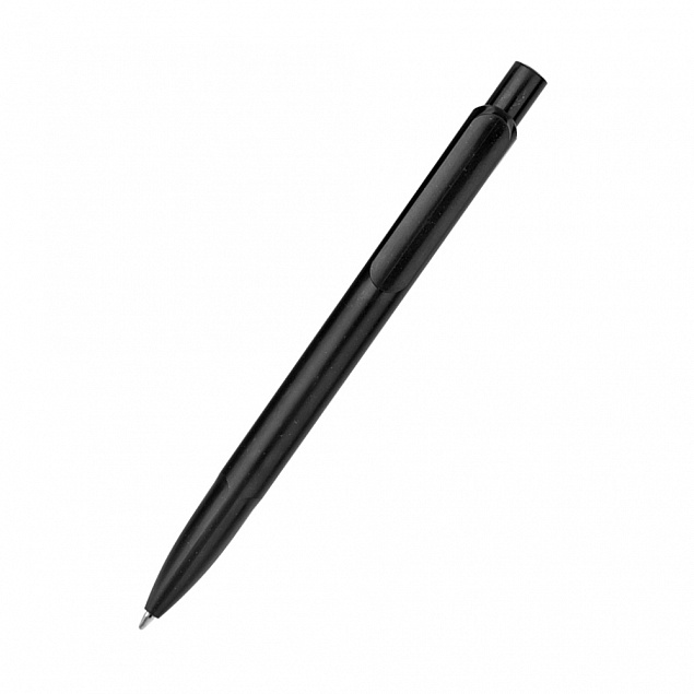 Ручка из биоразлагаемой пшеничной соломы Melanie, черная с логотипом в Волгограде заказать по выгодной цене в кибермаркете AvroraStore