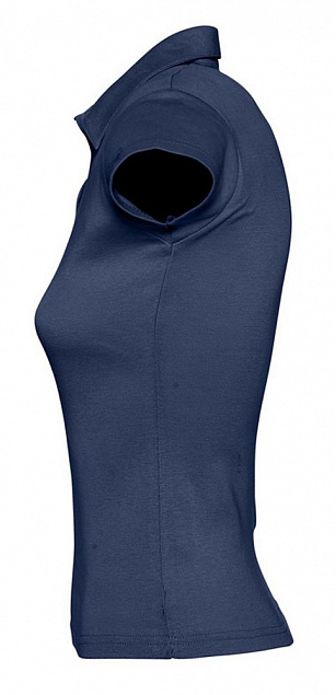 Рубашка поло женская без пуговиц PRETTY 220, кобальт (темно-синяя) с логотипом в Волгограде заказать по выгодной цене в кибермаркете AvroraStore
