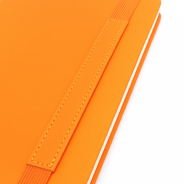 Блокнот A5 &quot;Champion&quot; с широкой застёжкой, оранжевый с логотипом в Волгограде заказать по выгодной цене в кибермаркете AvroraStore