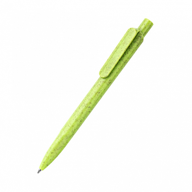 Ручка из биоразлагаемой пшеничной соломы Melanie, зеленая с логотипом в Волгограде заказать по выгодной цене в кибермаркете AvroraStore