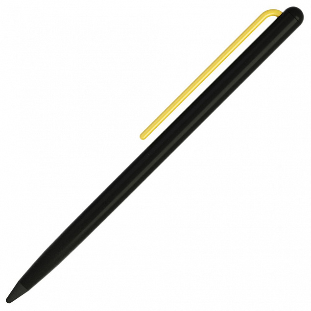 Карандаш GrafeeX в чехле, черный с желтым с логотипом в Волгограде заказать по выгодной цене в кибермаркете AvroraStore