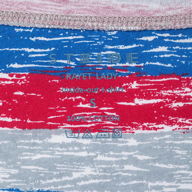 Футболка женская RAYET LADY двусторонняя, красная с синим с логотипом в Волгограде заказать по выгодной цене в кибермаркете AvroraStore
