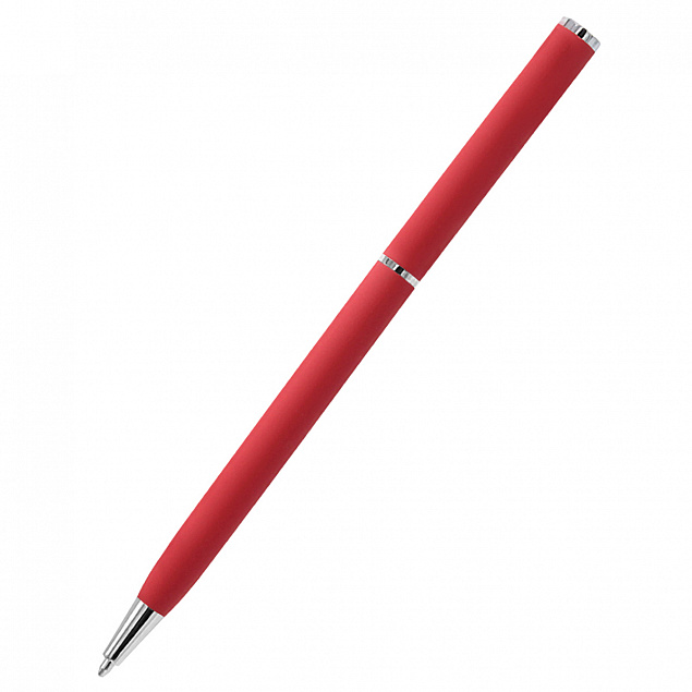 Ручка шариковая металлическая Tinny Soft - Красный PP с логотипом в Волгограде заказать по выгодной цене в кибермаркете AvroraStore