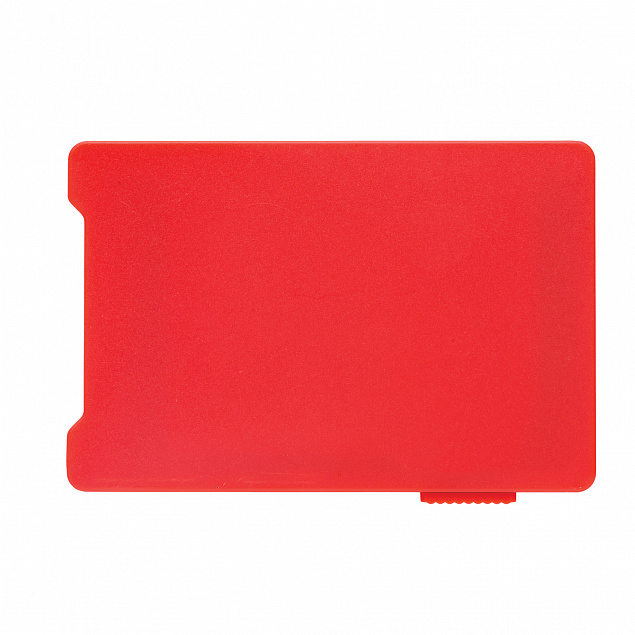 Держатель RFID для пяти карт, красный с логотипом в Волгограде заказать по выгодной цене в кибермаркете AvroraStore