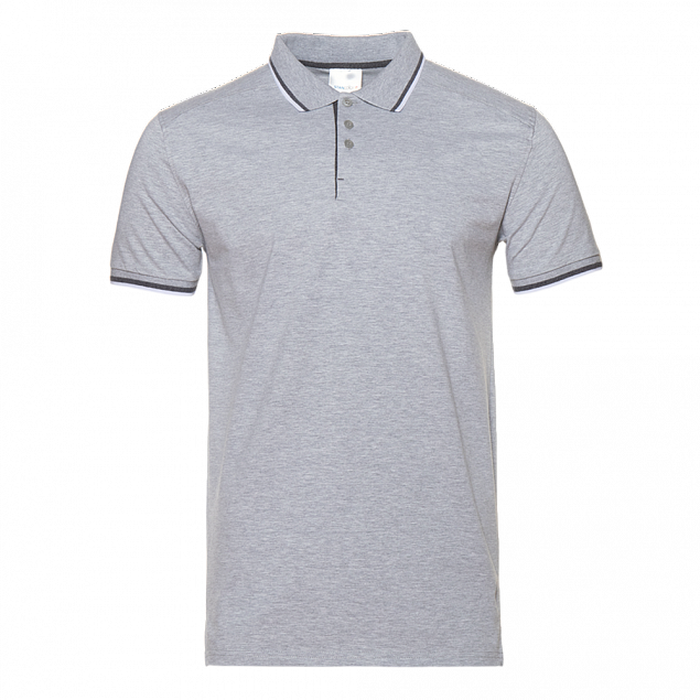 Рубашка поло StanAbsolute Серый меланж с логотипом в Волгограде заказать по выгодной цене в кибермаркете AvroraStore