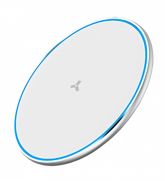 Беспроводное зарядное устройство ACCESSTYLE STONE 15W,  белый с логотипом в Волгограде заказать по выгодной цене в кибермаркете AvroraStore