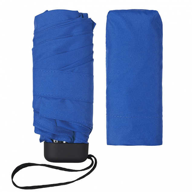 Зонт складной Five, синий с логотипом в Волгограде заказать по выгодной цене в кибермаркете AvroraStore