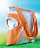 Сумка пляжная "Карибские острова", оранжевая, белая с логотипом в Волгограде заказать по выгодной цене в кибермаркете AvroraStore
