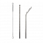 Набор многоразовых трубочек Оnlycofer white (стальной) с логотипом в Волгограде заказать по выгодной цене в кибермаркете AvroraStore