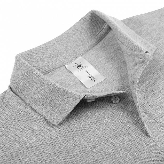Рубашка поло Heavymill серый меланж с логотипом в Волгограде заказать по выгодной цене в кибермаркете AvroraStore