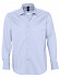 Рубашка мужская с длинным рукавом BRIGHTON, голубая с логотипом в Волгограде заказать по выгодной цене в кибермаркете AvroraStore