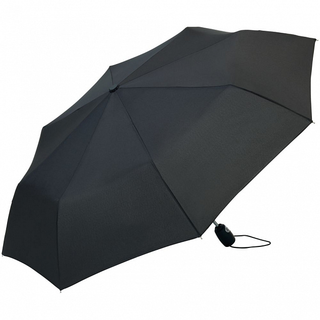 Зонт складной AOC, черный с логотипом в Волгограде заказать по выгодной цене в кибермаркете AvroraStore