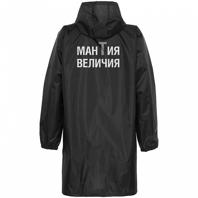 Дождевик «Мантия величия», черный с логотипом в Волгограде заказать по выгодной цене в кибермаркете AvroraStore