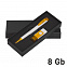 Набор ручка + флеш-карта 8Гб в футляре, белый/оранжевый прозрачный с логотипом в Волгограде заказать по выгодной цене в кибермаркете AvroraStore