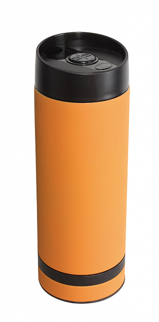 Дорожная кружка "АРОМАТИЧЕСКАЯ", оранжевый с логотипом в Волгограде заказать по выгодной цене в кибермаркете AvroraStore