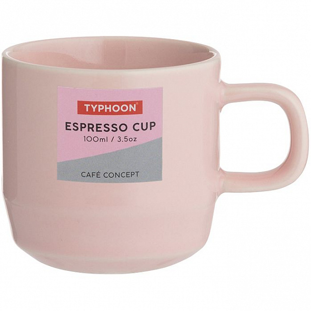 Чашка для эспрессо Cafe Concept, розовая с логотипом в Волгограде заказать по выгодной цене в кибермаркете AvroraStore