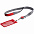 Чехол для пропуска с лентой и ретрактором Devon, красный с логотипом в Волгограде заказать по выгодной цене в кибермаркете AvroraStore