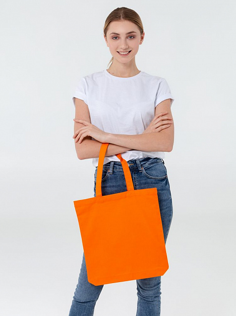 Холщовая сумка Avoska, оранжевая с логотипом в Волгограде заказать по выгодной цене в кибермаркете AvroraStore