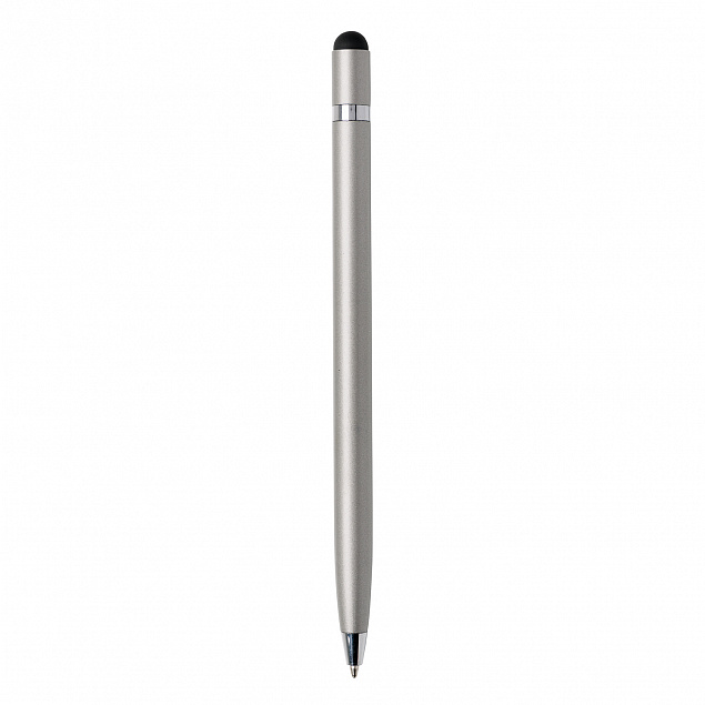Металлическая ручка Simplistic, серебряный с логотипом в Волгограде заказать по выгодной цене в кибермаркете AvroraStore