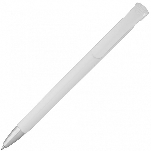 Ручка шариковая Bonita, белая с логотипом в Волгограде заказать по выгодной цене в кибермаркете AvroraStore