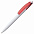 Ручка шариковая Bento, белая с красным с логотипом в Волгограде заказать по выгодной цене в кибермаркете AvroraStore