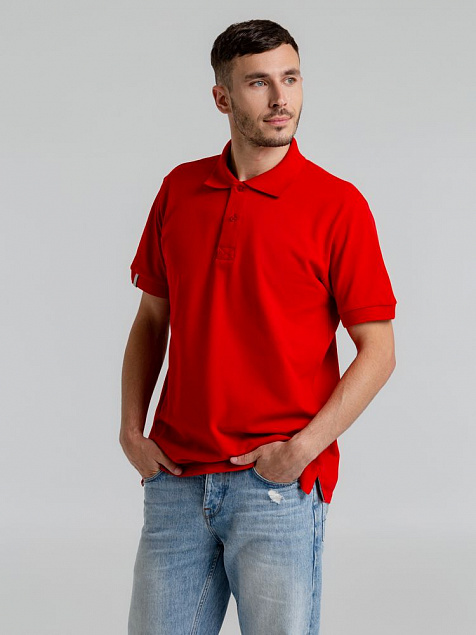 Рубашка поло мужская Virma Premium, красная с логотипом в Волгограде заказать по выгодной цене в кибермаркете AvroraStore