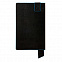 Бизнес-блокнот "Trendi", 130*210 мм, черно-голубой, мягкая обложка, в линейку с логотипом в Волгограде заказать по выгодной цене в кибермаркете AvroraStore