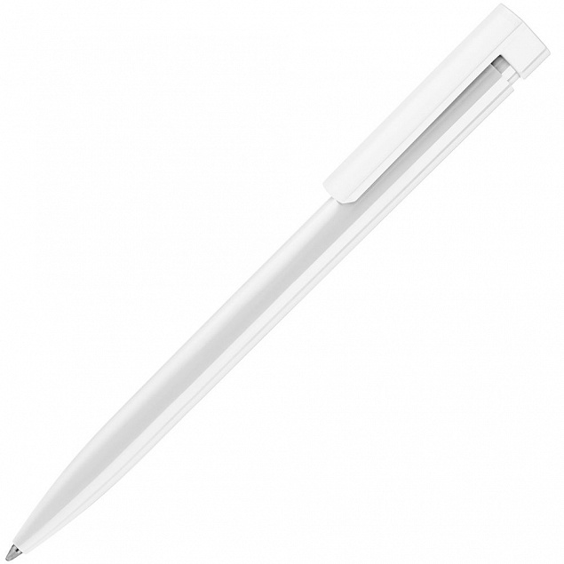 Ручка шариковая Liberty Polished, белая с логотипом в Волгограде заказать по выгодной цене в кибермаркете AvroraStore