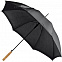 Зонт-трость Lido, черный с логотипом в Волгограде заказать по выгодной цене в кибермаркете AvroraStore