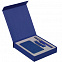 Коробка Latern для аккумулятора 5000 мАч, флешки и ручки, синяя с логотипом в Волгограде заказать по выгодной цене в кибермаркете AvroraStore