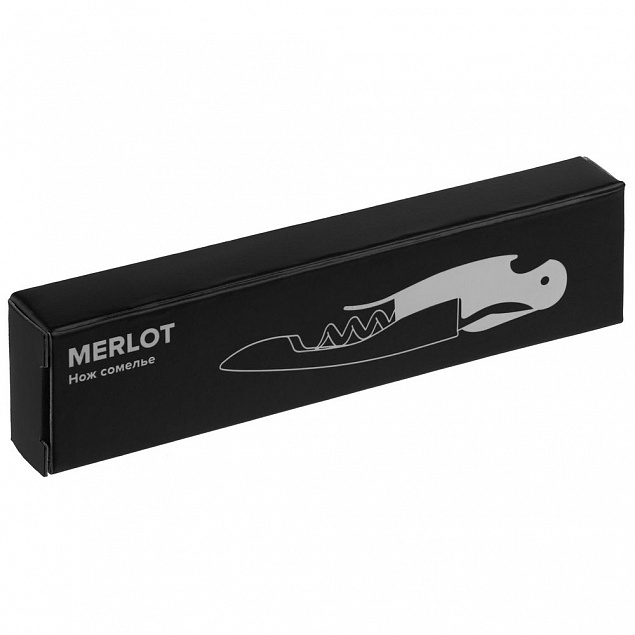 Нож сомелье Merlot, черный с логотипом в Волгограде заказать по выгодной цене в кибермаркете AvroraStore