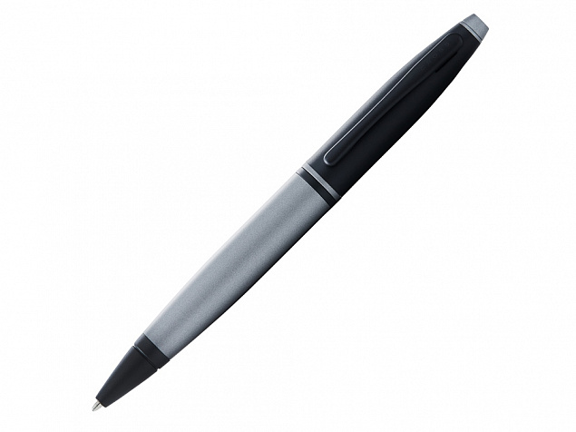 Ручка шариковая Calais Matte Gray and Black Lacquer с логотипом в Волгограде заказать по выгодной цене в кибермаркете AvroraStore