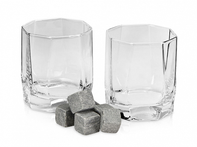 Набор для виски: 2 бокала, 6 камней, мешочек, коробка с логотипом в Волгограде заказать по выгодной цене в кибермаркете AvroraStore
