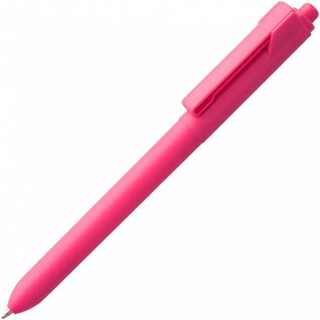 Ручка шариковая Hint, розовая с логотипом в Волгограде заказать по выгодной цене в кибермаркете AvroraStore