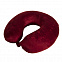 Подушка дорожная  "SOFT"; memory foam, микрофибра, красный с логотипом в Волгограде заказать по выгодной цене в кибермаркете AvroraStore