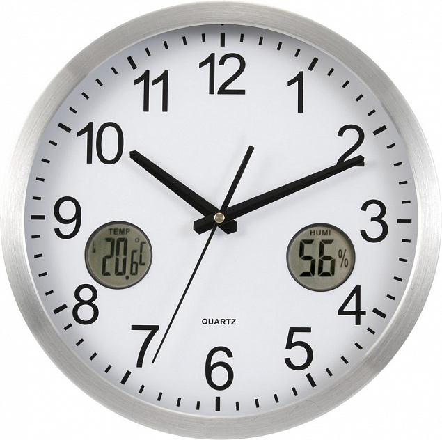 Настенные часы, метеостанция с логотипом в Волгограде заказать по выгодной цене в кибермаркете AvroraStore