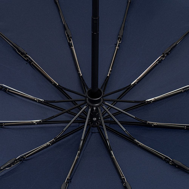 Зонт складной Fiber Magic Major, темно-синий с логотипом в Волгограде заказать по выгодной цене в кибермаркете AvroraStore