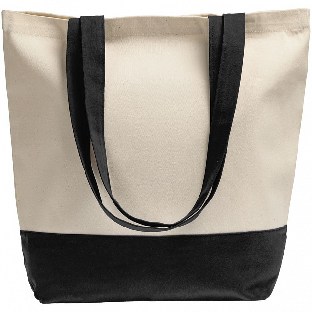 Холщовая сумка Shopaholic, черная с логотипом в Волгограде заказать по выгодной цене в кибермаркете AvroraStore