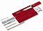 Набор инструментов SwissCard Quattro, красный с логотипом в Волгограде заказать по выгодной цене в кибермаркете AvroraStore