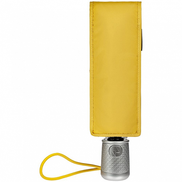 Складной зонт Alu Drop S, 4 сложения, автомат, желтый (горчичный) с логотипом в Волгограде заказать по выгодной цене в кибермаркете AvroraStore