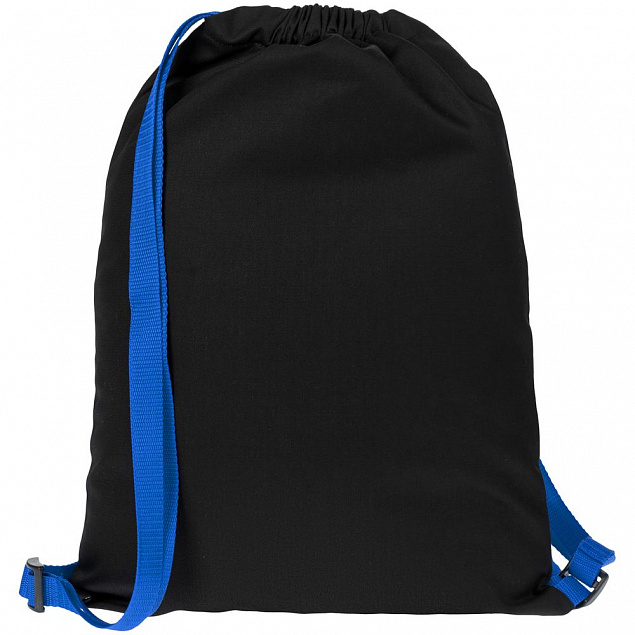 Рюкзак Nock, черный с синей стропой с логотипом в Волгограде заказать по выгодной цене в кибермаркете AvroraStore