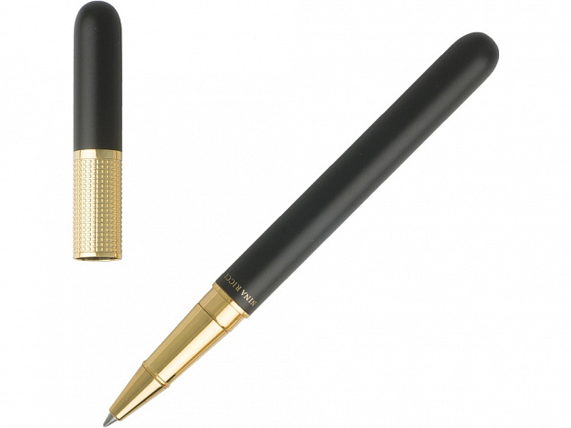 Ручка роллер Maillon Black с логотипом в Волгограде заказать по выгодной цене в кибермаркете AvroraStore