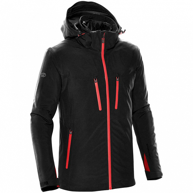 Куртка-трансформер мужская Matrix, черная с красным с логотипом в Волгограде заказать по выгодной цене в кибермаркете AvroraStore