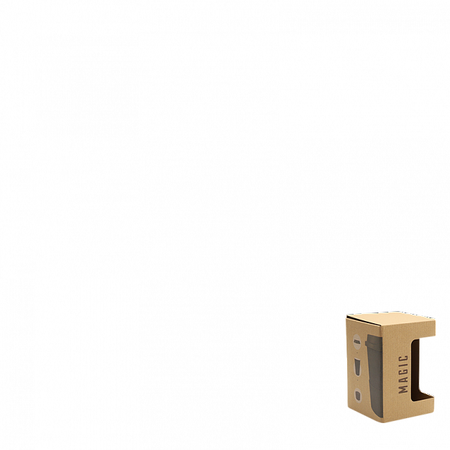Коробка для кружки &quot;Magic&quot;с окном, коричневый с логотипом в Волгограде заказать по выгодной цене в кибермаркете AvroraStore