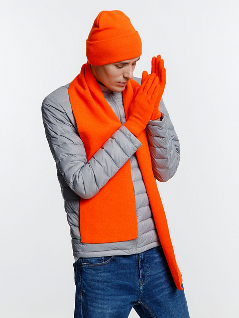 Шарф Urban Flow, оранжевый с логотипом в Волгограде заказать по выгодной цене в кибермаркете AvroraStore