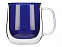 Цветная кружка Ubud с двойными стенками, синий с логотипом в Волгограде заказать по выгодной цене в кибермаркете AvroraStore