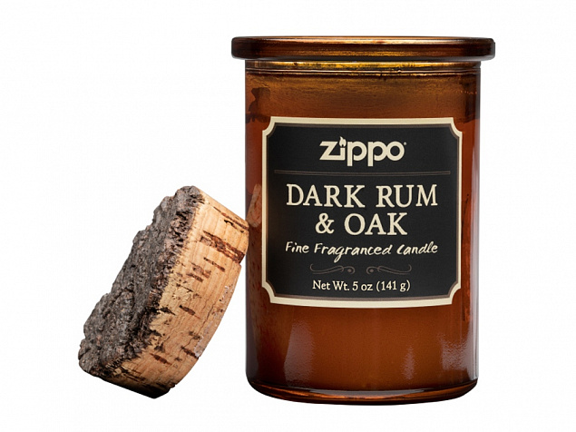 Ароматизированная свеча ZIPPO Dark Rum & Oak, воск/хлопок/кора древесины/стекло, 70x100 мм с логотипом в Волгограде заказать по выгодной цене в кибермаркете AvroraStore