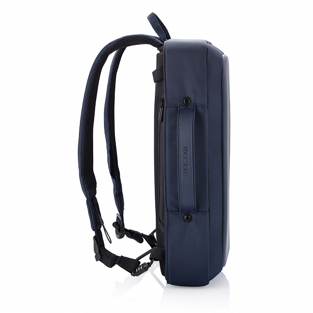 Сумка-рюкзак Bobby Bizz с защитой от карманников, синий с логотипом в Волгограде заказать по выгодной цене в кибермаркете AvroraStore