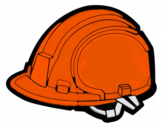 Флешка «Каска», оранжевая, 8 Гб с логотипом в Волгограде заказать по выгодной цене в кибермаркете AvroraStore